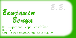 benjamin benya business card